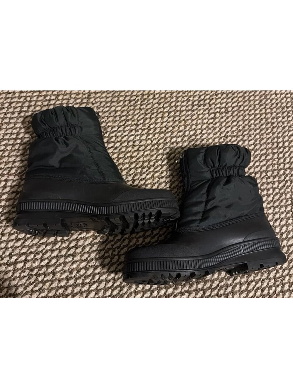 SOREL WOMEN'S BLACK NYLON INSULATED WATERPROOF WINTER BOOTS SIZE 8M